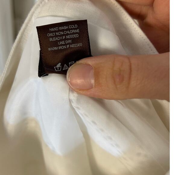 Multiples Women's Size M Off White Linen Roll Tab Sleeve Grommet Jacket #0318 - Picture 8 of 12